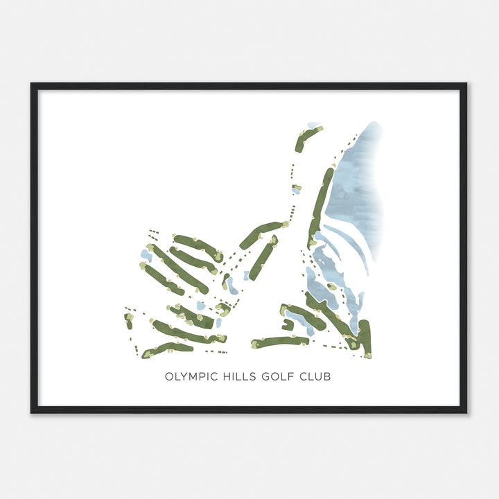 Print of Olympic Hills Golf Club Modern Map