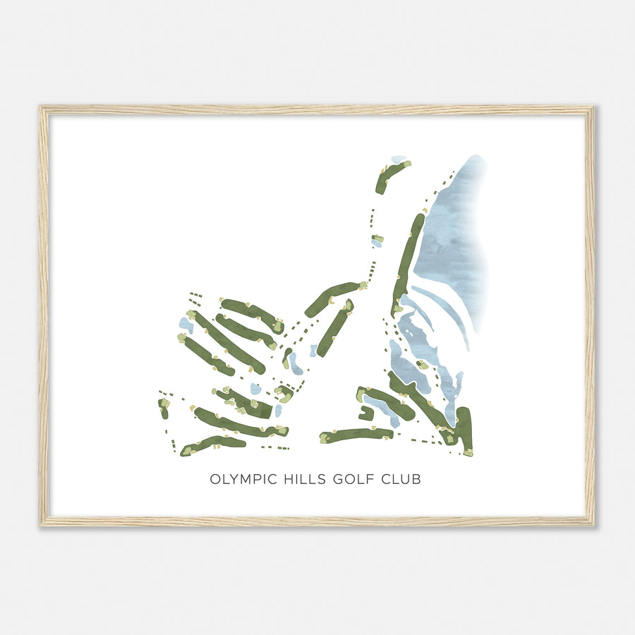 Print of Olympic Hills Golf Club Modern Map