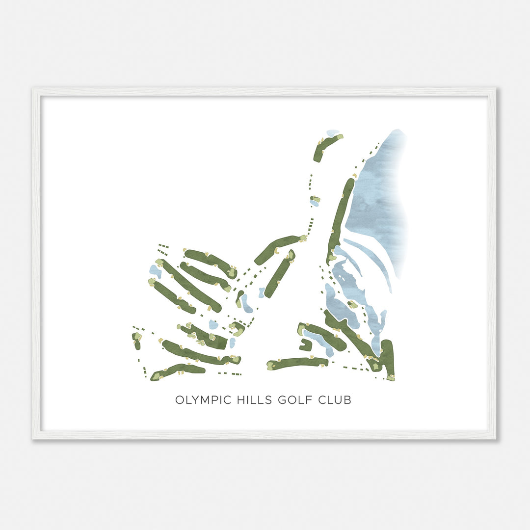 Print of Olympic Hills Golf Club Modern Map