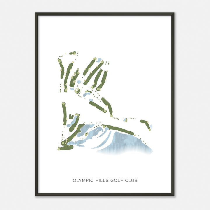 Print of Olympic Hills Golf Club Modern Map