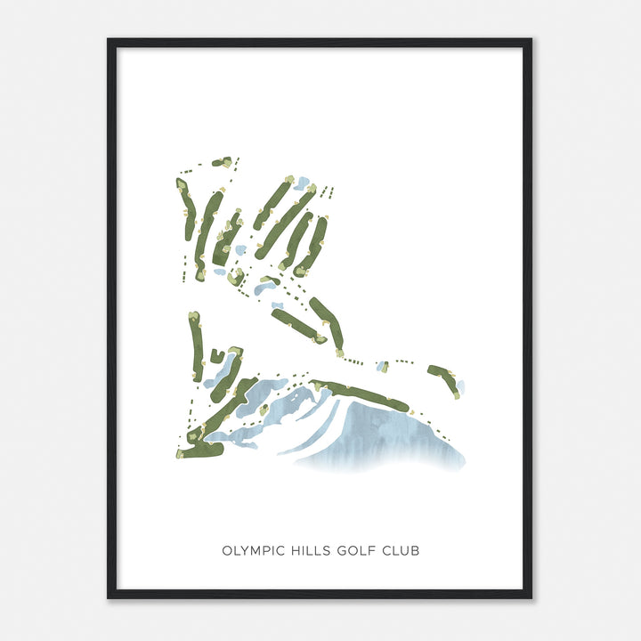Print of Olympic Hills Golf Club Modern Map