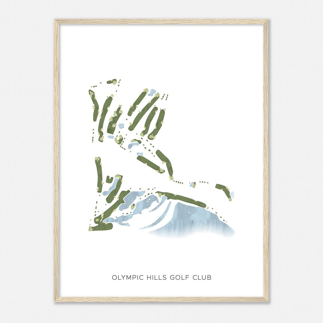 Print of Olympic Hills Golf Club Modern Map