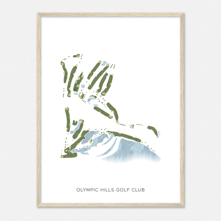 Print of Olympic Hills Golf Club Modern Map