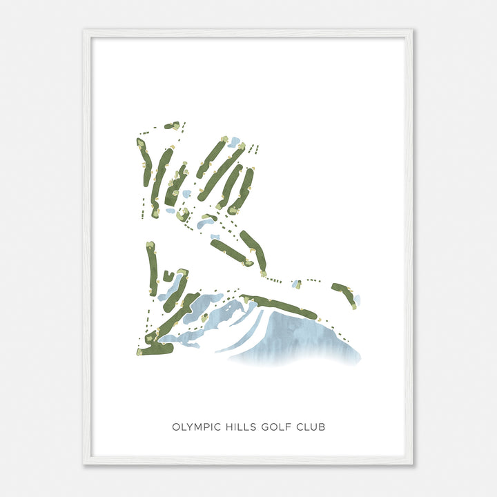 Print of Olympic Hills Golf Club Modern Map