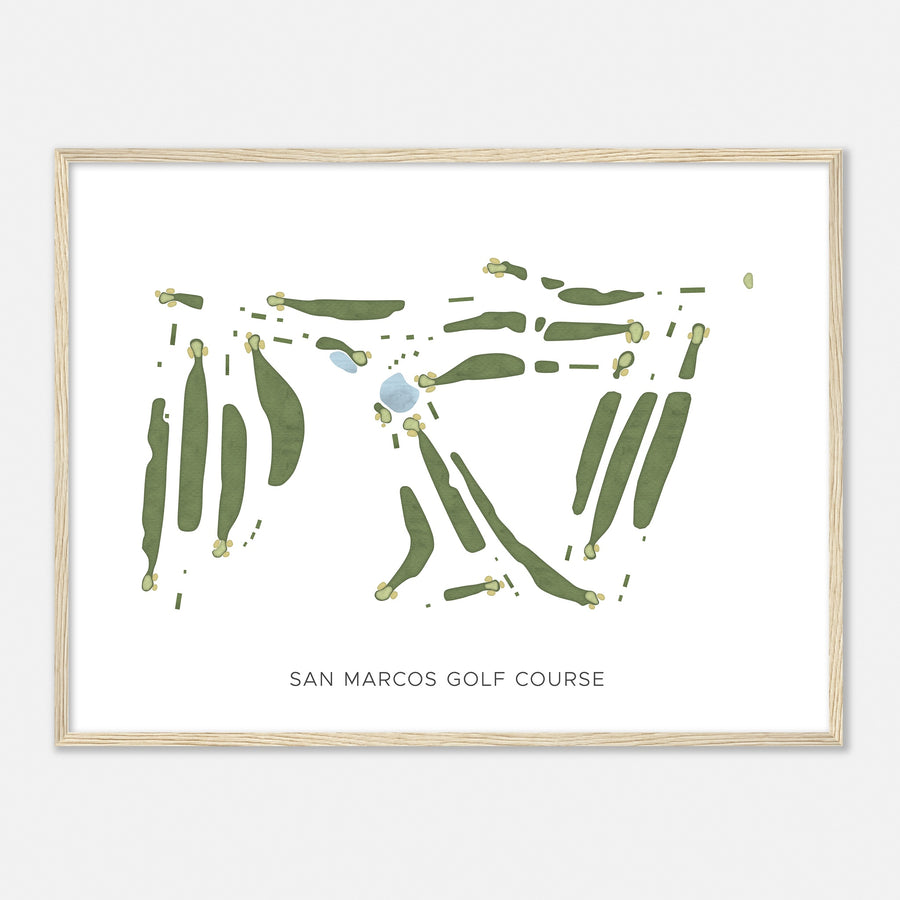 Print of San Marcos Golf Course Modern Map