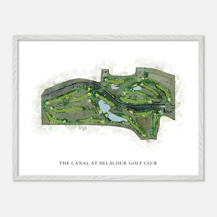 Print of The Canal At Delacour Golf Club Classic Map