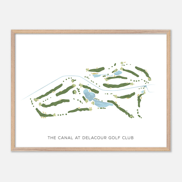 Print of The Canal At Delacour Golf Club Modern Map