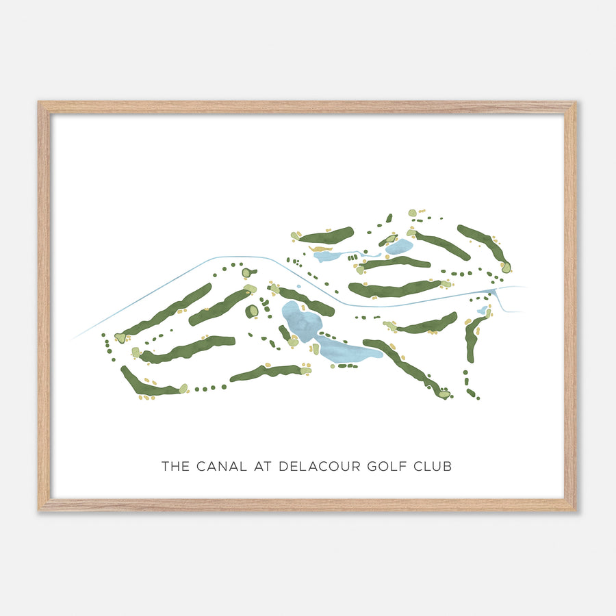 Print of The Canal At Delacour Golf Club Modern Map