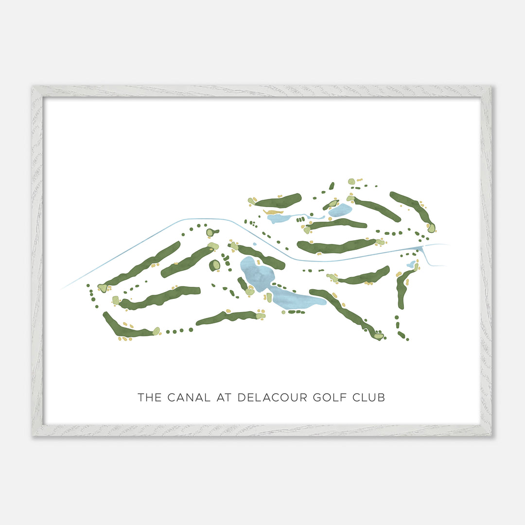 Print of The Canal At Delacour Golf Club Modern Map