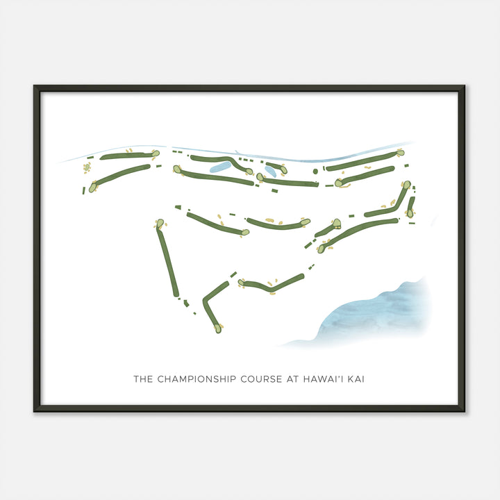 Print of The Championship Course At Hawai'I Kai Modern Map