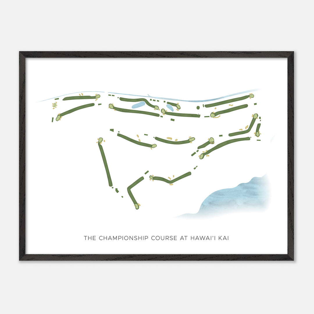 Print of The Championship Course At Hawai'I Kai Modern Map
