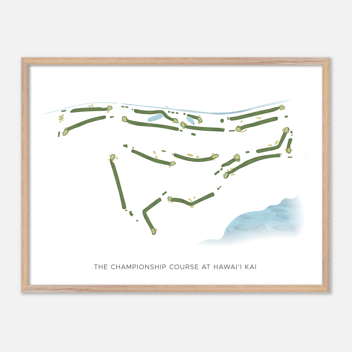 Print of The Championship Course At Hawai'I Kai Modern Map
