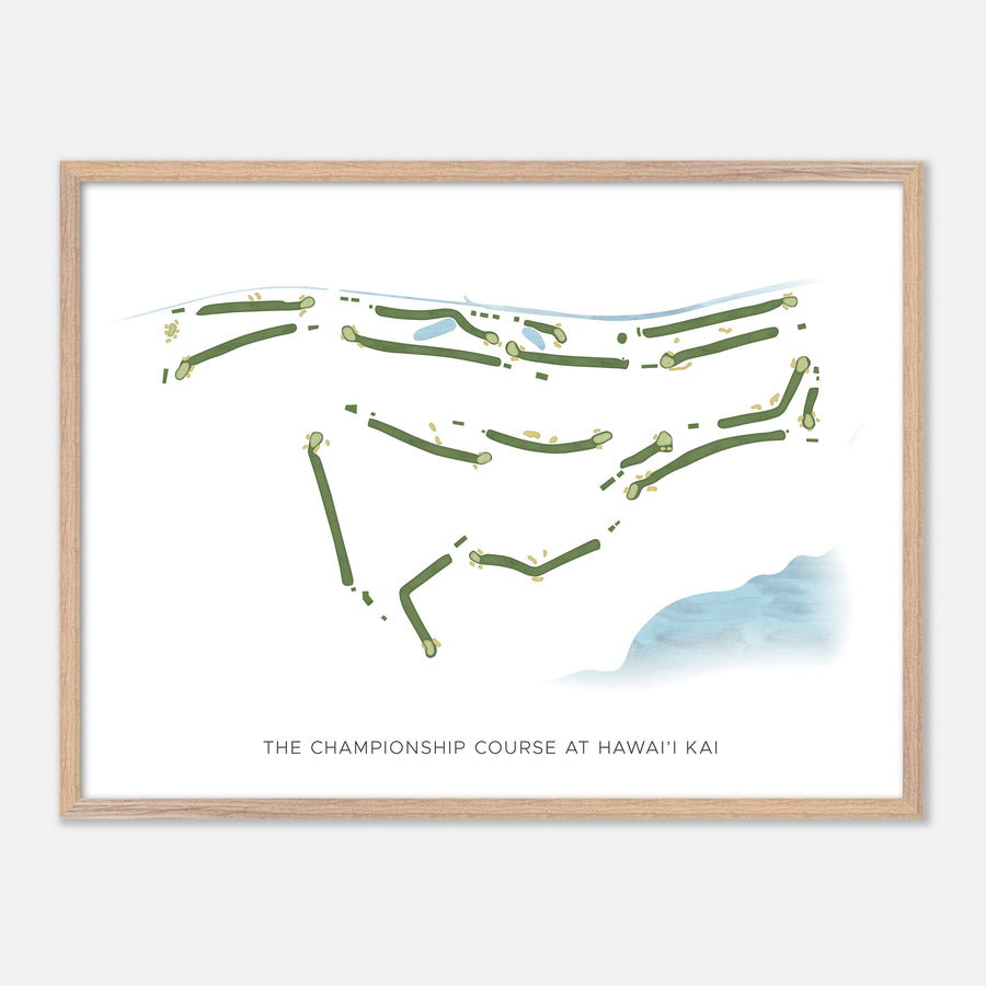 Print of The Championship Course At Hawai'I Kai Modern Map