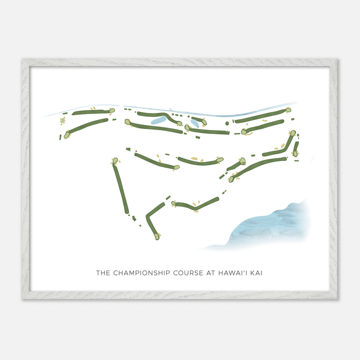 Print of The Championship Course At Hawai'I Kai Modern Map
