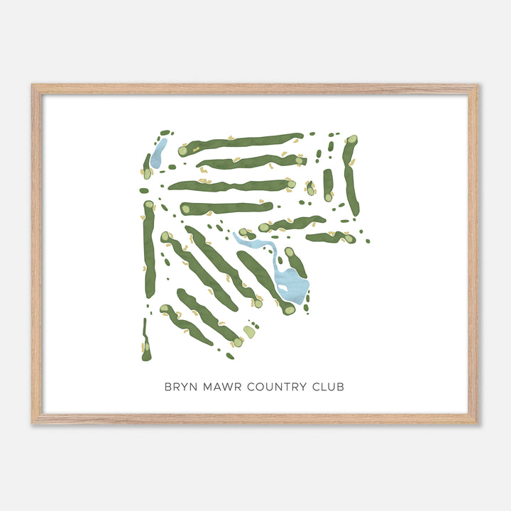 Print of Bryn Mawr Country Club Modern Map