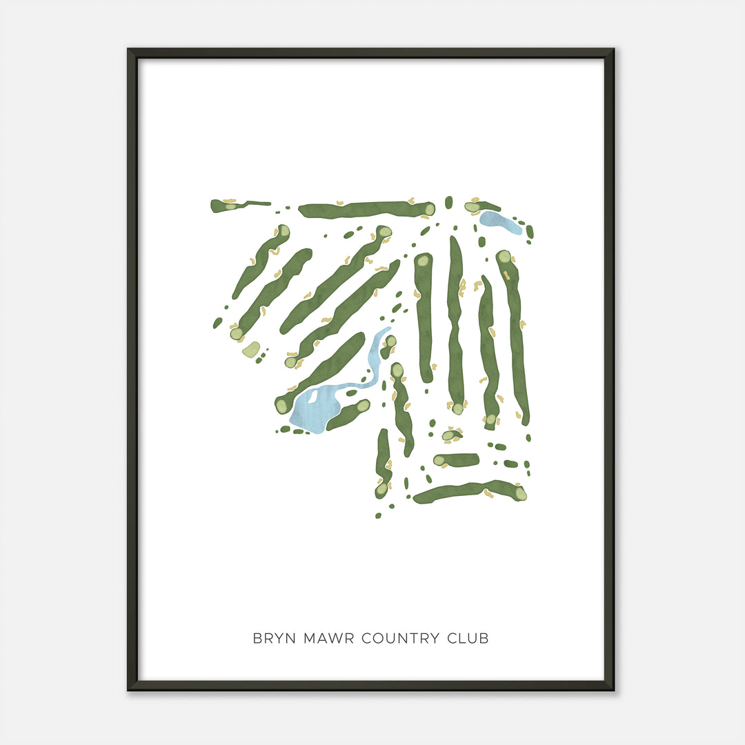 Print of Bryn Mawr Country Club Modern Map