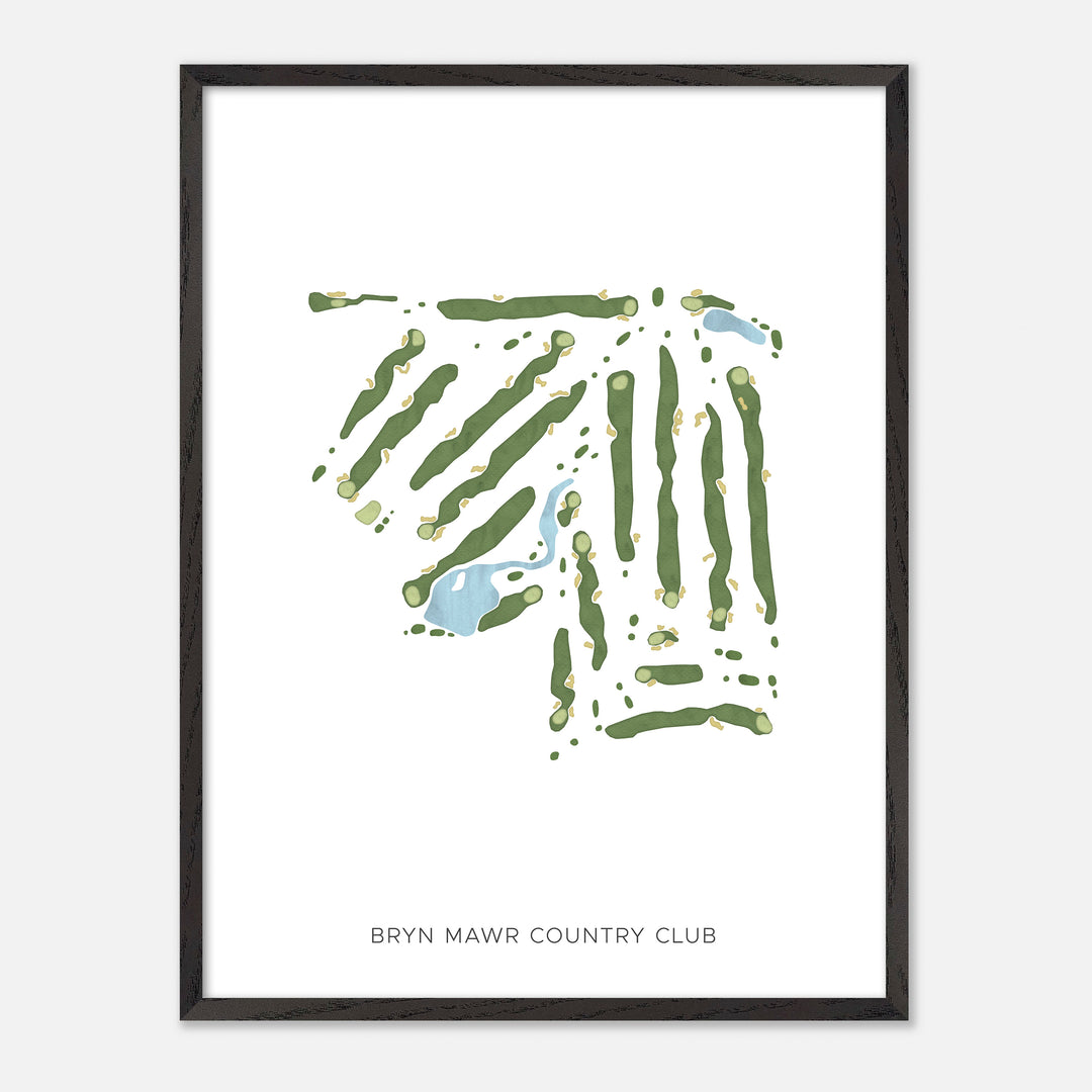 Print of Bryn Mawr Country Club Modern Map
