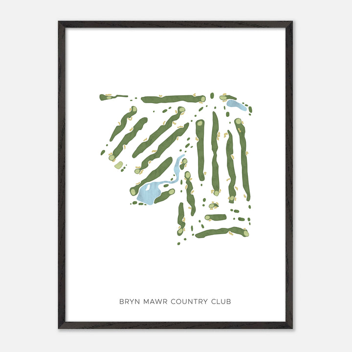 Print of Bryn Mawr Country Club Modern Map