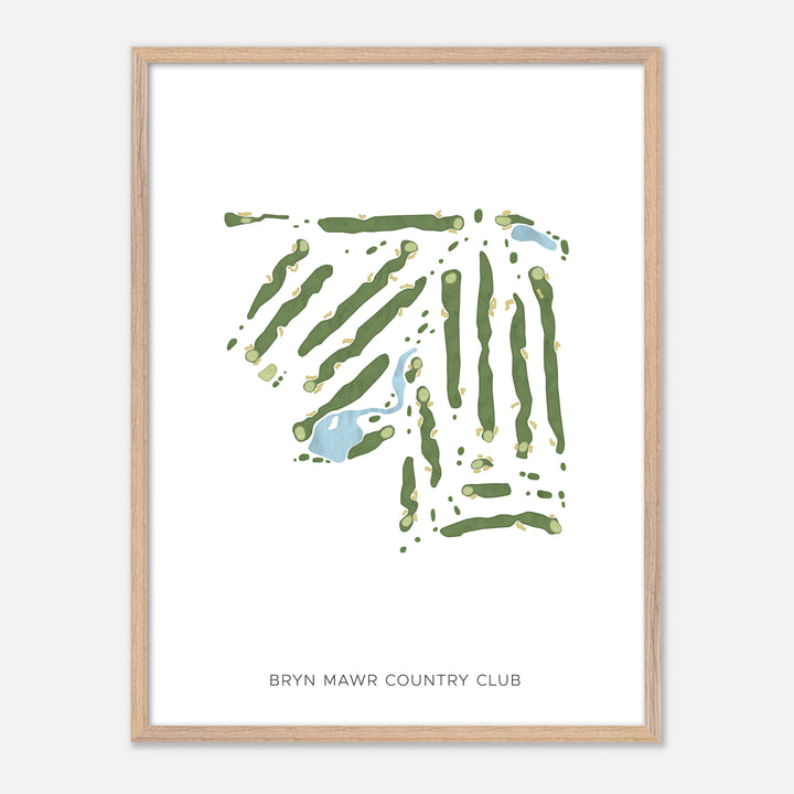 Print of Bryn Mawr Country Club Modern Map