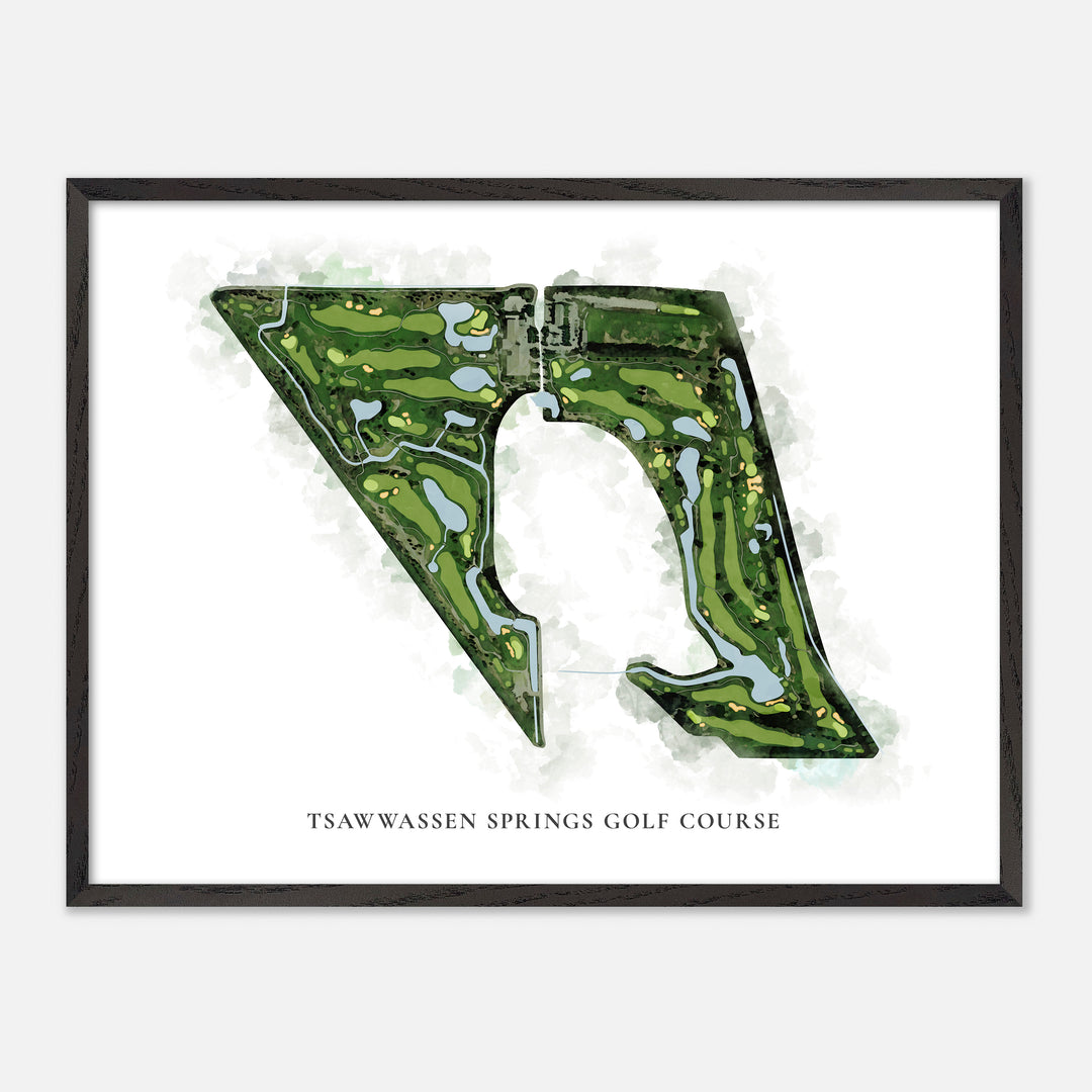 Print of Tsawwassen Springs Golf Course Classic Map