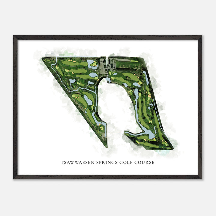 Print of Tsawwassen Springs Golf Course Classic Map