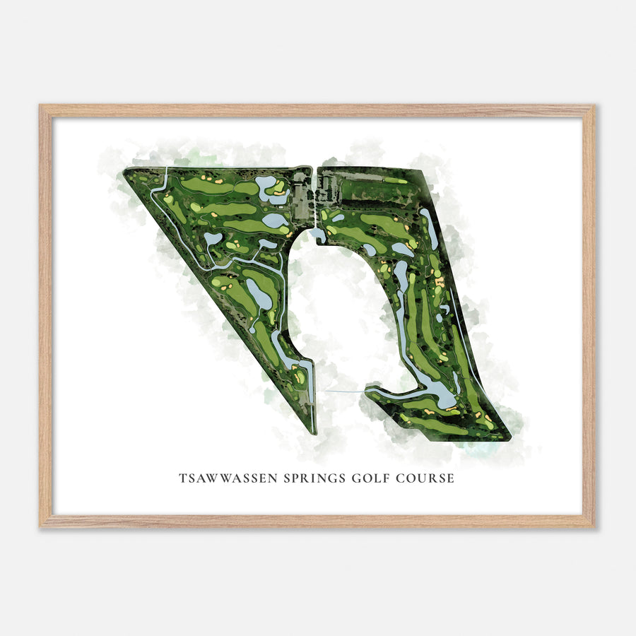 Print of Tsawwassen Springs Golf Course Classic Map