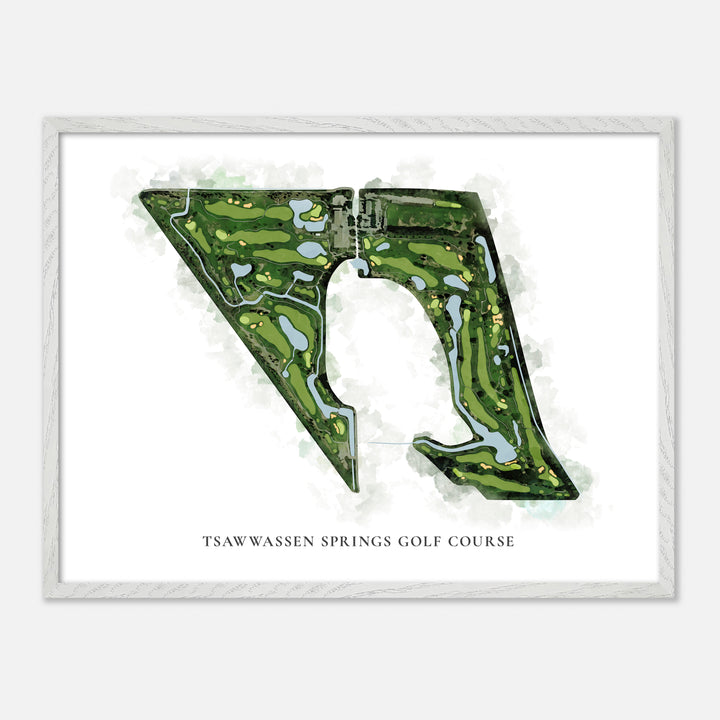 Print of Tsawwassen Springs Golf Course Classic Map