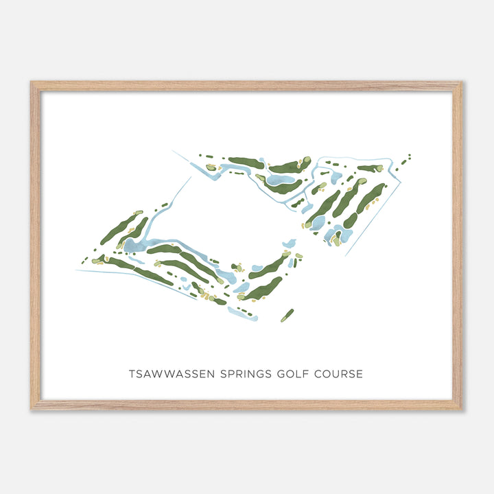 Print of Tsawwassen Springs Golf Course Modern Map