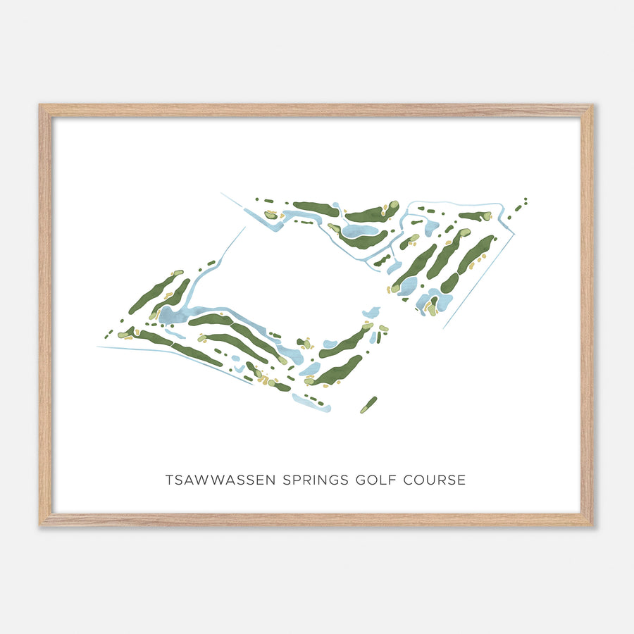Print of Tsawwassen Springs Golf Course Modern Map
