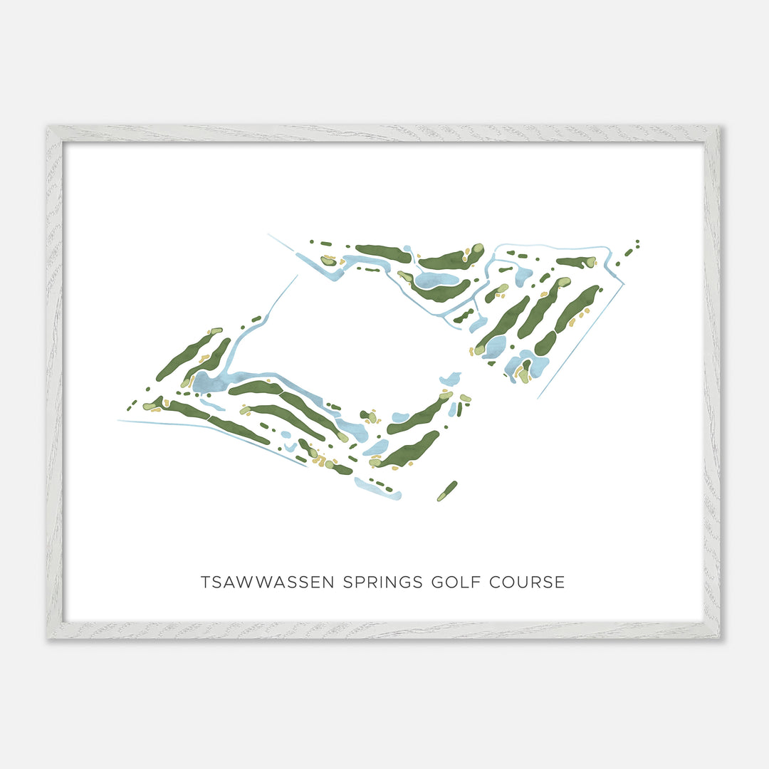 Print of Tsawwassen Springs Golf Course Modern Map