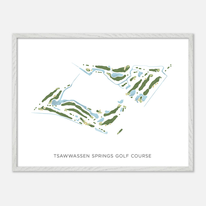 Print of Tsawwassen Springs Golf Course Modern Map