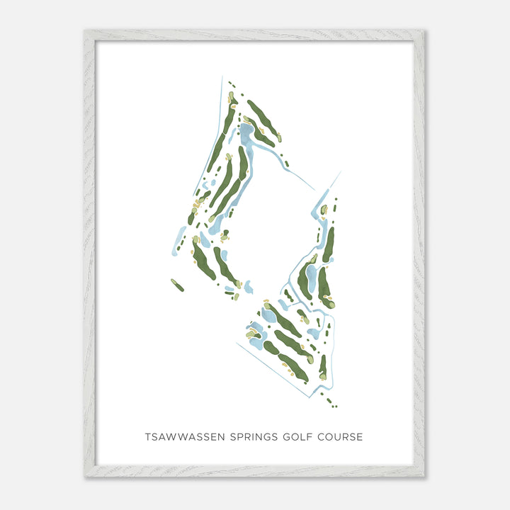 Print of Tsawwassen Springs Golf Course Modern Map