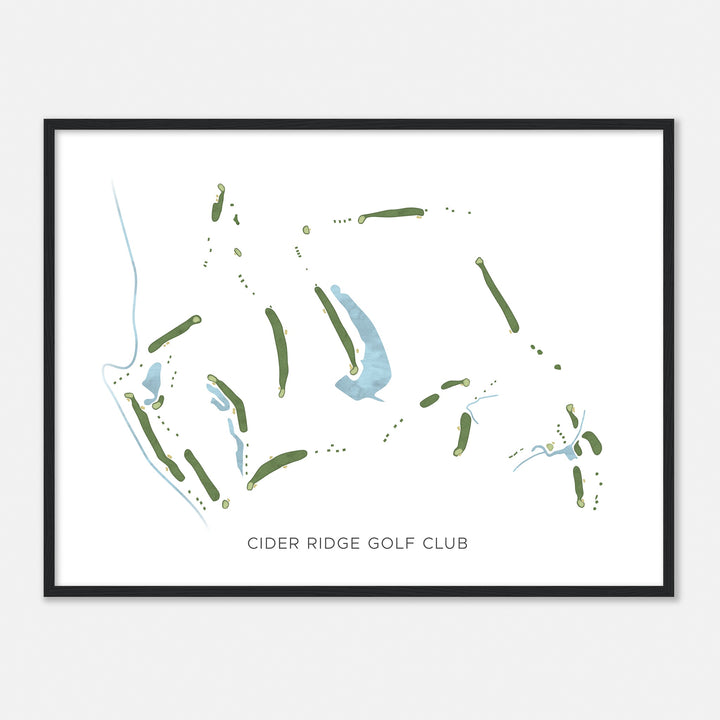 Print of Cider Ridge Golf Club Modern Map