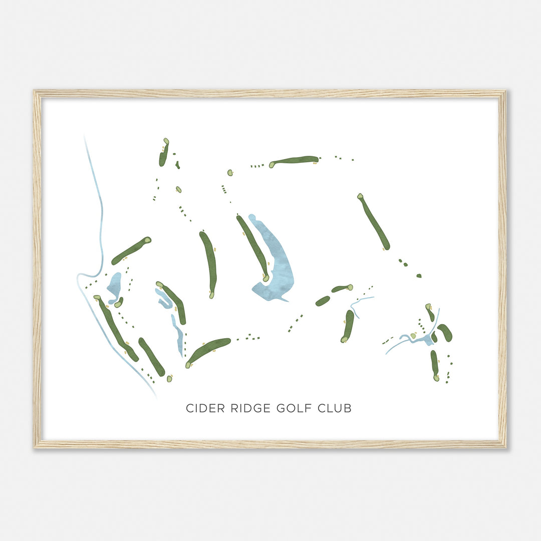 Print of Cider Ridge Golf Club Modern Map