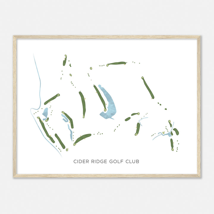 Print of Cider Ridge Golf Club Modern Map