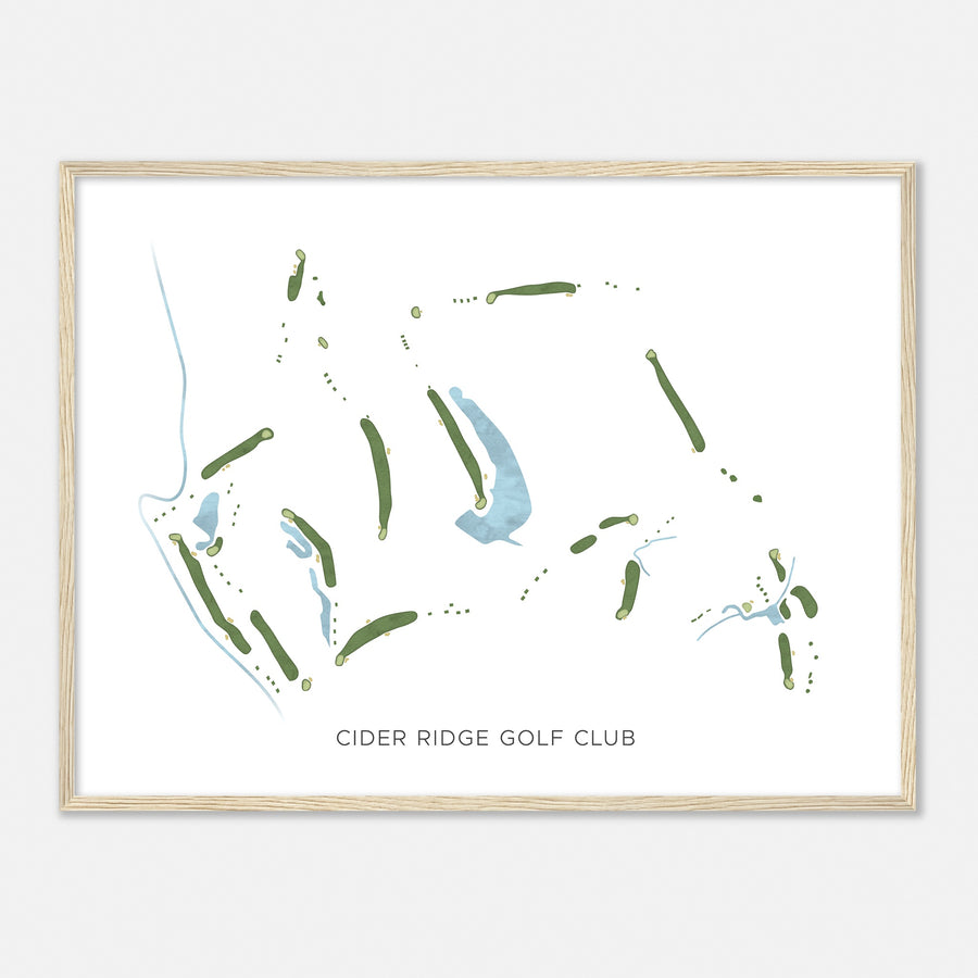 Print of Cider Ridge Golf Club Modern Map