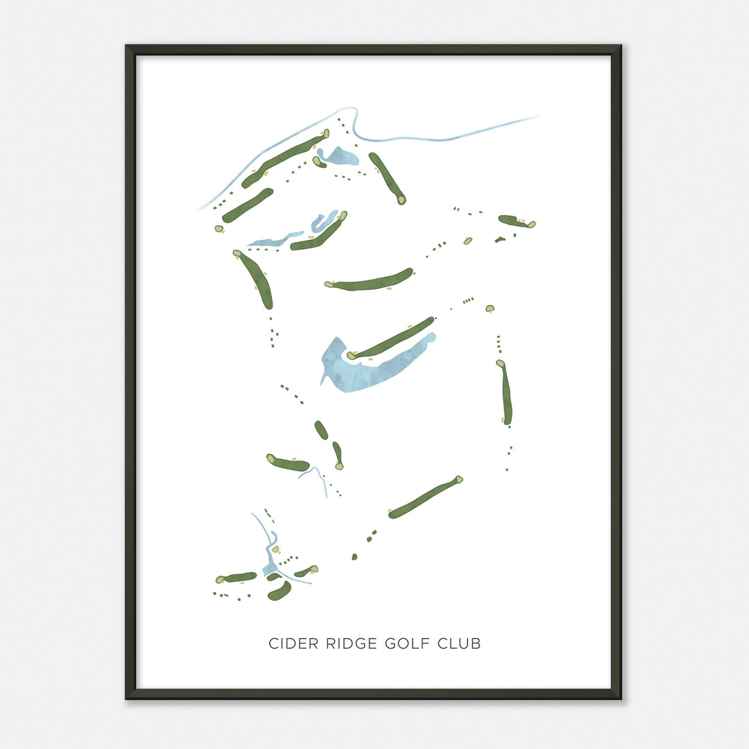 Print of Cider Ridge Golf Club Modern Map