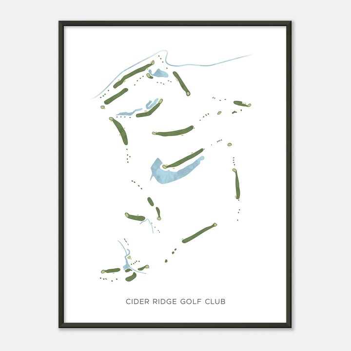 Print of Cider Ridge Golf Club Modern Map