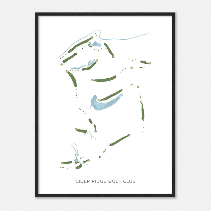 Print of Cider Ridge Golf Club Modern Map