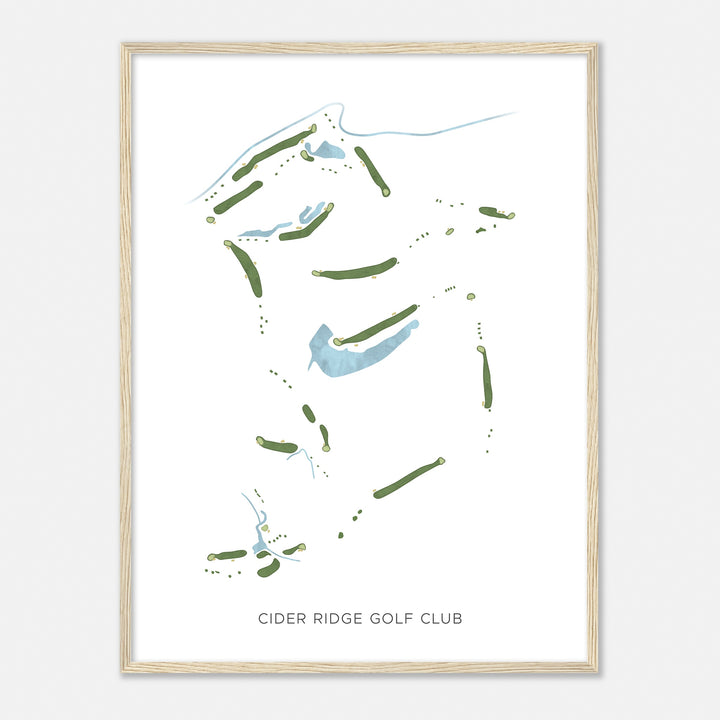 Print of Cider Ridge Golf Club Modern Map