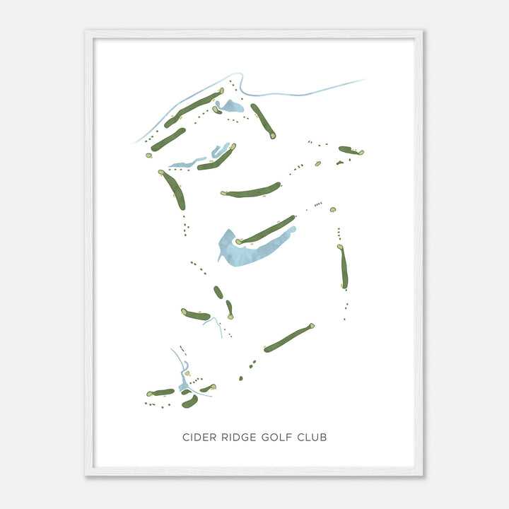 Print of Cider Ridge Golf Club Modern Map