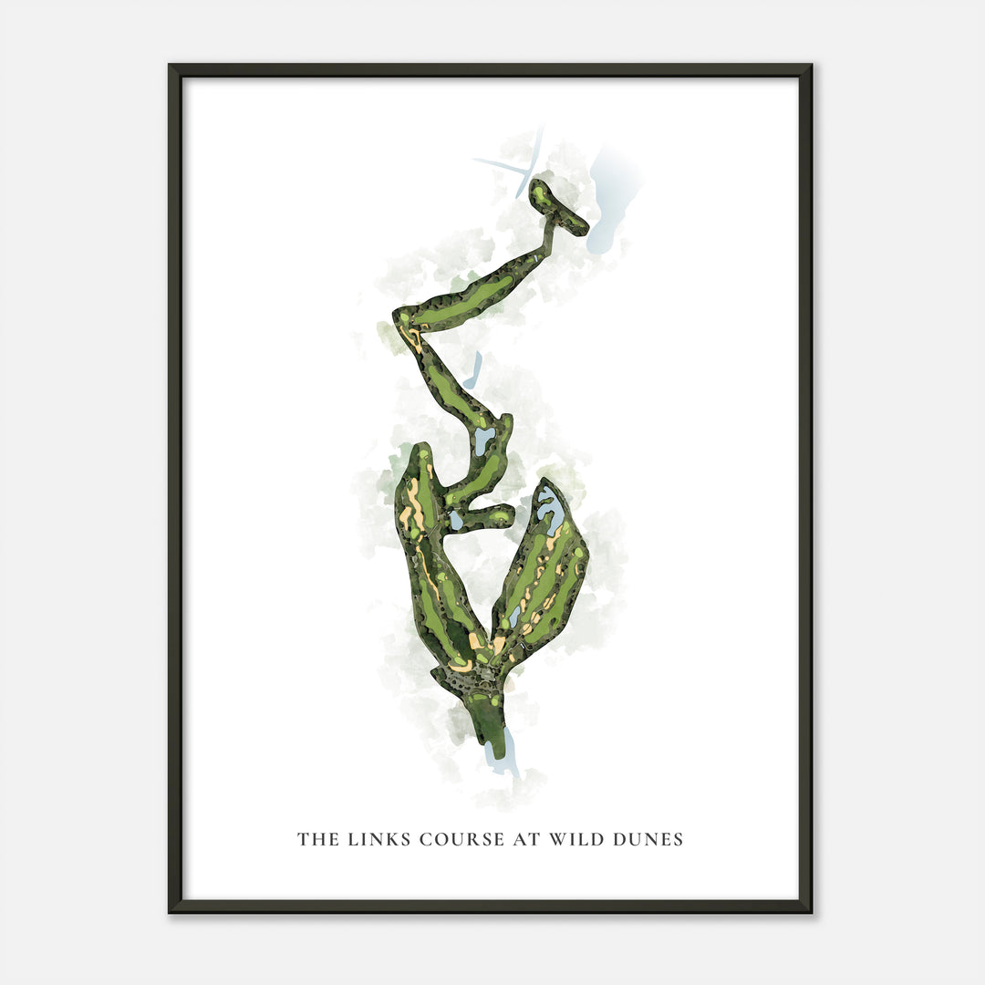Print of The Links Course At Wild Dunes Classic Map