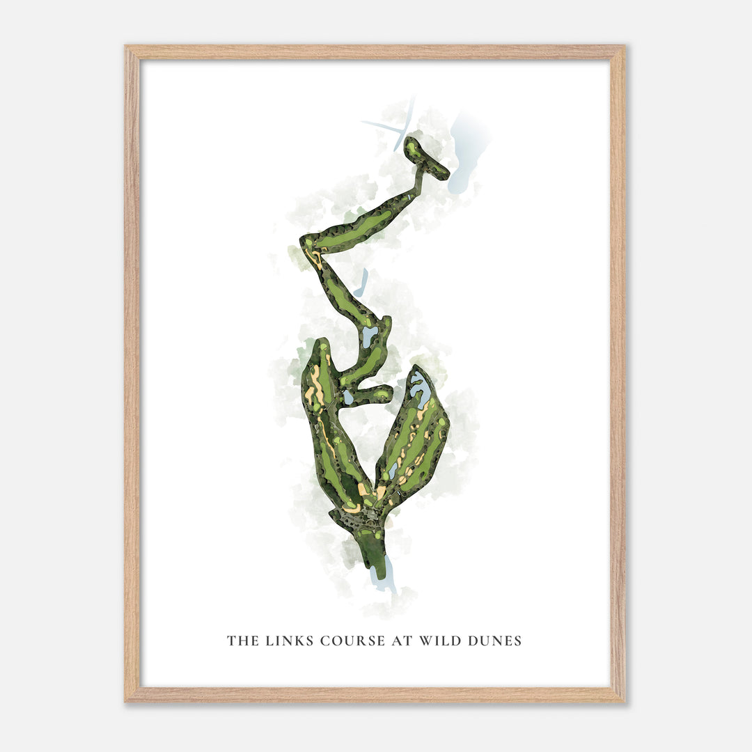 Print of The Links Course At Wild Dunes Classic Map