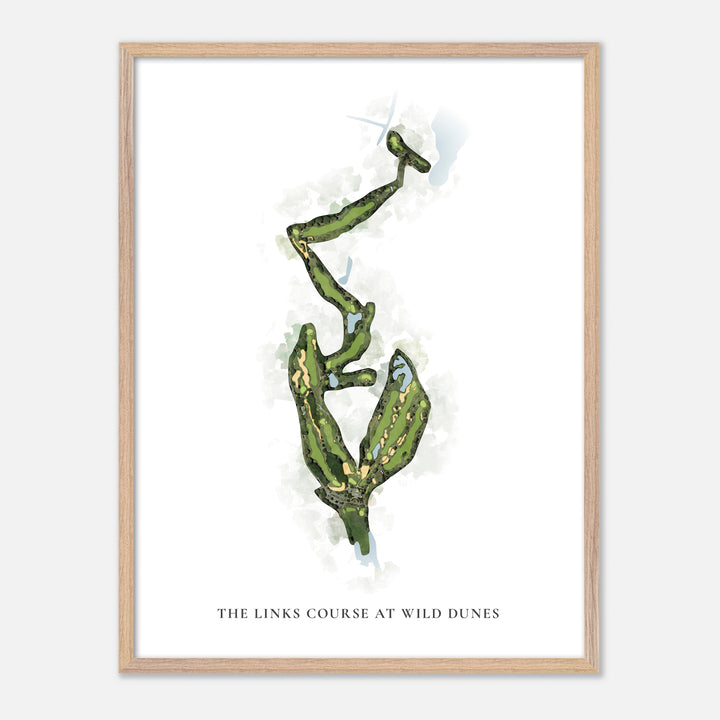 Print of The Links Course At Wild Dunes Classic Map
