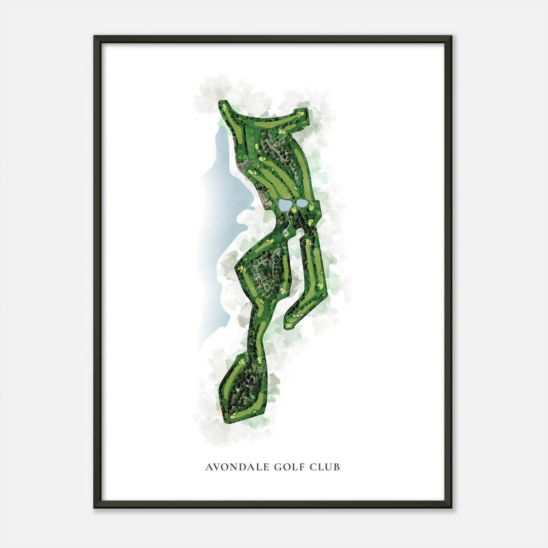 Print of Avondale Golf Club Classic Map