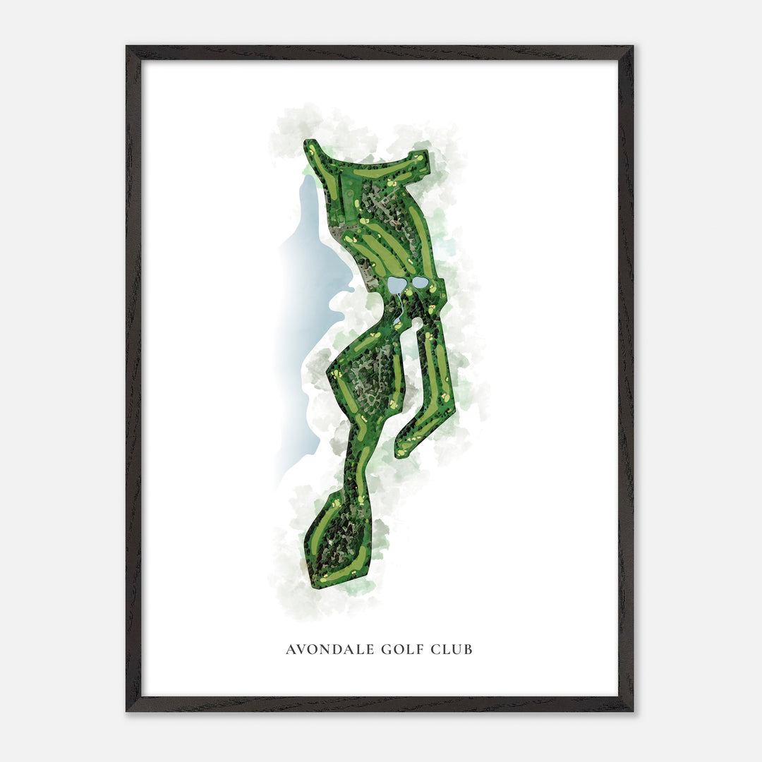 Print of Avondale Golf Club Classic Map