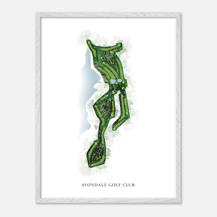 Print of Avondale Golf Club Classic Map