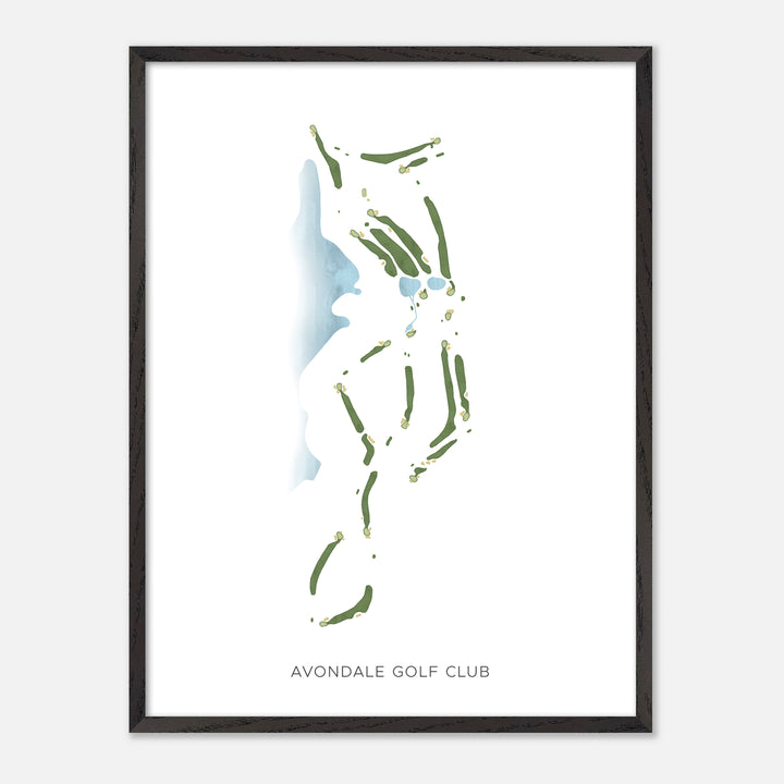 Print of Avondale Golf Club Modern Map