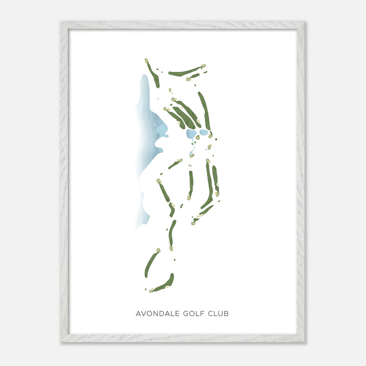 Print of Avondale Golf Club Modern Map