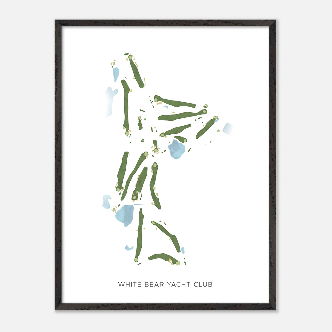 Print of White Bear Yacht Club Modern Map